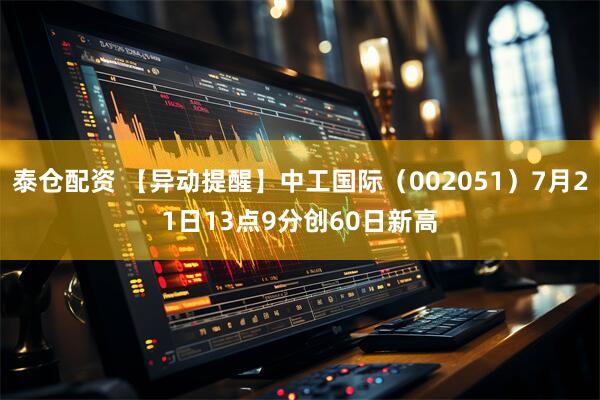 泰仓配资 【异动提醒】中工国际（002051）7月21日13点9分创60日新高