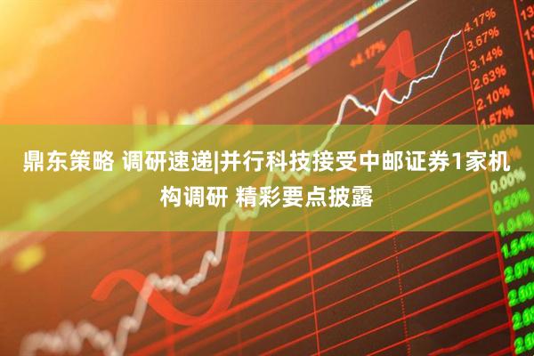 鼎东策略 调研速递|并行科技接受中邮证券1家机构调研 精彩要点披露